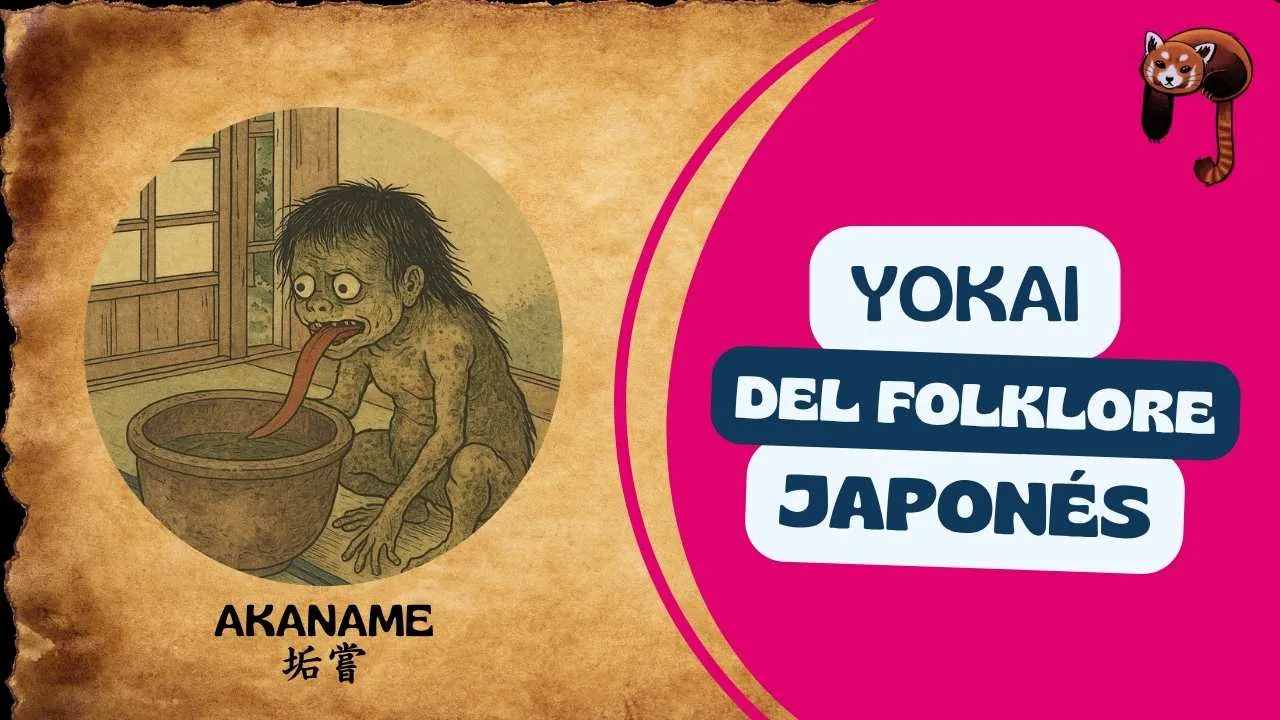 akaname dibujo estilo nihonga – style Ukiyo-e – yokai – folklore japones – japan – historia – leyendas – royal language