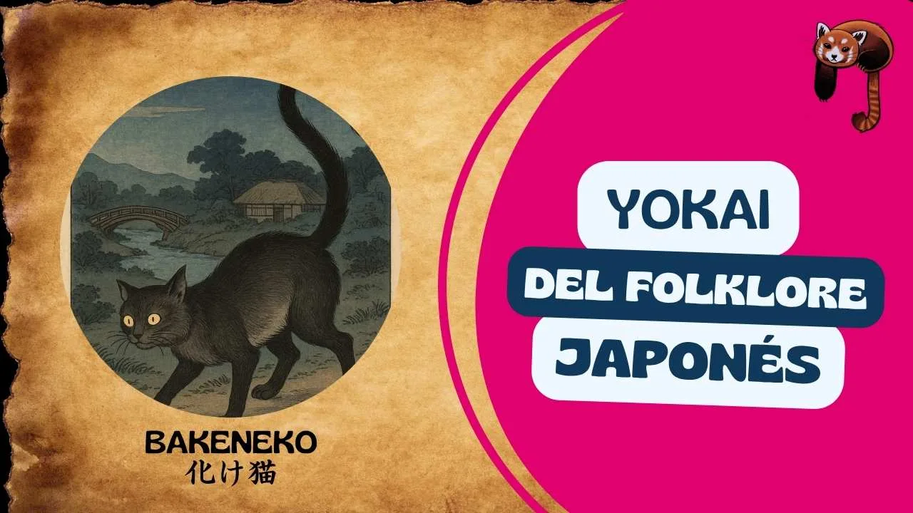 bakeneko dibujo estilo nihonga – style Ukiyo-e – yokai – folklore japones – japan – historia – leyendas – royal language